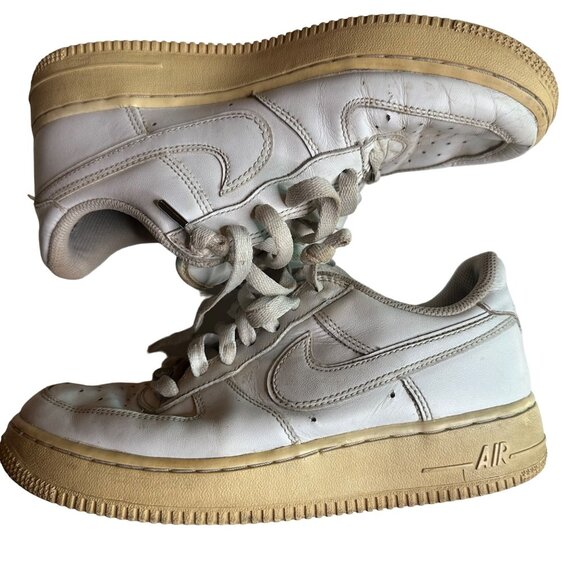 Nike Air Force 1 307109-116 Women's White Leather Sneaker Shoes Size 7.5 - Picture 6 of 7